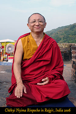 Chökyi Nyima Rinpoche in Rajgir, India 2006